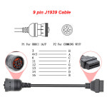 OBD2 트럭 진단 도구 16 핀 케이블 커넥터 6 9 커민스 트럭용 J1708 J1939