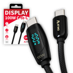 에이투 에이투 디스플레이 C to C타입 100W 고속충전 데이터 케이블 AL0204