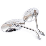 범용 오토바이 타원형 크롬 백미러 xt 600 virago 125 535 1100 vmax 1200 용 오토바이 사이드 미러