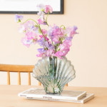 도이 인테리어 화병 유리 꽃병 조가비