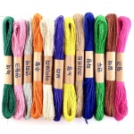 칼라마끈 4합8색24롤 4합12색 가는 마사끈 공예재료 4합 8색 24롤 -1번