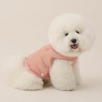 퍼피갤러리 핑크 트라이앵글 크롭 패딩 4XL 5XL