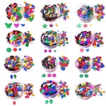 스팡클 메탈 모양 스팽클 비즈장식 만들기재료-통포장 6잎