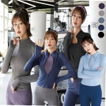 여성 겨울 기모안감 요가 필라테스복 긴팔 상의 집업