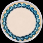 블루 토파즈 3A 청옥 탄생석 원석 팔찌 B-04 지름 W-13 여자 L