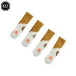 4Pcs 테이블과 의자 발 패드 발 커버 니트 양말 고양이 발톱 음소거 내마모성 미끄럼 방지 둘레 6-17cm에 적합