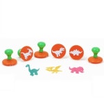 키즈맘아트 어린이집 유아 공룡 모양 도장 스탬프 미술 물감 놀이