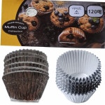 홈베이킹 실버머핀컵 소 120매 베이킹컵 빵컵