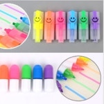 6P 미니 형광펜 마킹펜 알약