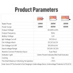 자동차 전원 인버터 12V 220V 600 400 200W AC 변환기 5v 2A USB 사인파 충전기 변환