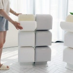 정광피에스아이 프로메이드 페블 분리수거함 3단 원터치오픈 재활용 쓰레기통