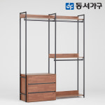 동서가구 몬티아 철제 시스템 셀프 드레스룸 1600 서랍행거 DF643458