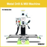 밀링머신 NUMOBAMS uper 수직 컬럼 금속 밀링 머신 750W Brushless Drill Mill Lathe WM25V-S