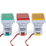 AC 사각형 LED 디지털 전압계 전류계 110V 220V 측정기 자동차 볼트 앰프 테스터 감지기 50-500V 0-100A