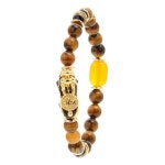 기원팔찌 비휴 원석 합장주염주 재물 호안석