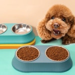 강아지 밥그릇 고양이 식기 급식기 물그릇 레이스 2구