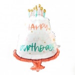 슈퍼쉐잎은박풍선 해피케이크데이 생일파티 케익모형