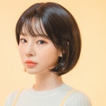 여자단발머리펌 숏커트 단발파마 여성 수제 통가발 시스루뱅 미디움 보브컷 M 내츄럴블랙 1개