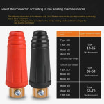 2pcs TIG 용접 케이블 패널 수 커넥터 플러그 200Amp 유로 스타일 연결 빠른 피팅 기계 DKJ10-25