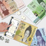 퍼즐갤러리 A4 35조각 돈 지폐 퍼즐 4종 세트 부모님 선물