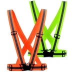 사고 공사장 야간작업 조깅 라이딩 야광 반사 조끼 형광그린