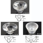 오목 PMMA 렌즈 COB 램프 손전등 LED 벽 와셔 볼록 반월상 연골 확산