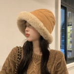 밍크 보넷모자 벙거지 퍼 버킷햇 양면 스웨이드 여성 겨울 털모자 털 방한모자 앙고라 겨울 밍크퍼모자