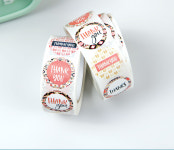 8가지 혼합 선물 포장 원형 땡큐 감사스티커 500P