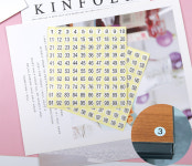 흰색 바탕 숫자 번호 1-200번 원형 스티커 1P