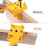 목공 장부촉 지그 드릴 가이드 금속 슬리브 목재 드릴링 구멍 톱 도구 휴대용