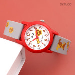 큐앤큐 무료각인 큐앤큐 학습에 멍멍이 캐릭터 어린이 아동 우레탄 시계 c V22A-005VY