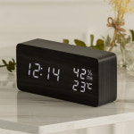 플라이토 지성 플라이토 우드 온습도 탁상용 탁상 LED 시계 책상 사운드 터치 전자 메이플