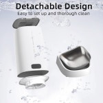 ROJECO 자동 고양이 KIBBLE 디스펜서 음식 애완 스마트 건조 동물 피더 WIFI WiFi Single Bowl 4L