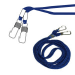 명찰 목걸이줄 청색 2고리 명찰줄 이름표용 리본형