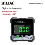 HILDA-적색 디지털 수 각도 측정기 360 마그네틱베이스 전자 범용 베벨 각도기 미니 측정