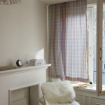 메종드룸룸 메종드룸룸 노팅힐 라벤더 체크 가리개 커튼 롱바란스