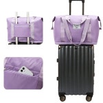 보스턴 가방 밑단 확장 대용량 여행 보조 가방 보라