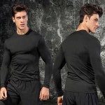 여름 땀복 상의 남자 스포츠 웨어 긴팔티 트레이닝복 올블랙 L