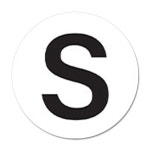 사이즈 표시 롤 스티커 S 1롤 500개