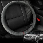 레인지로버 벨라 핸들커버 스웨이드 자동차 핸들커버 원형 모던블랙