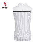 세바스찬 세바스찬골프 여성 세로 스트라이프 패턴 카라넥 민소매 티셔츠 9242 9243 골프웨어