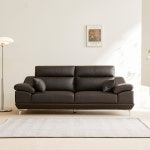 동서가구 뉴테라 천연면피가죽 소파 스툴미포함