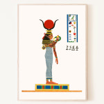로얄블루아트샵 이집트 하토르 신전 피라미드 벽화 그림 액자