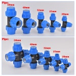 20 25 32 40 pvc pe 튜브 수돗워터 분배기 플라스틱 밸브 커넥터 정원 농장 관개 워터 파이프 호스 조인트 액세서리