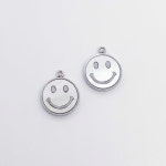 앤쥬얼리 써지컬스틸 자개 스마일원형 팬던트악세사리부자재