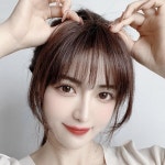 인모 탑커버 앞머리 정수리가발 다크브라운