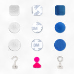 디와이엔텍 디와이엔텍 스티커 자석철판 조각 고리 메모 자석 원형