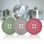 실리콘 단추 디자인 주방 냄비받침대 단추 냄비받침 카키