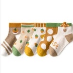 준캡 아동양말 버섯도토리 중목 5족세트