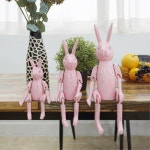 인테리어 장식 윤식당 관절 목각 토끼인형3P세트